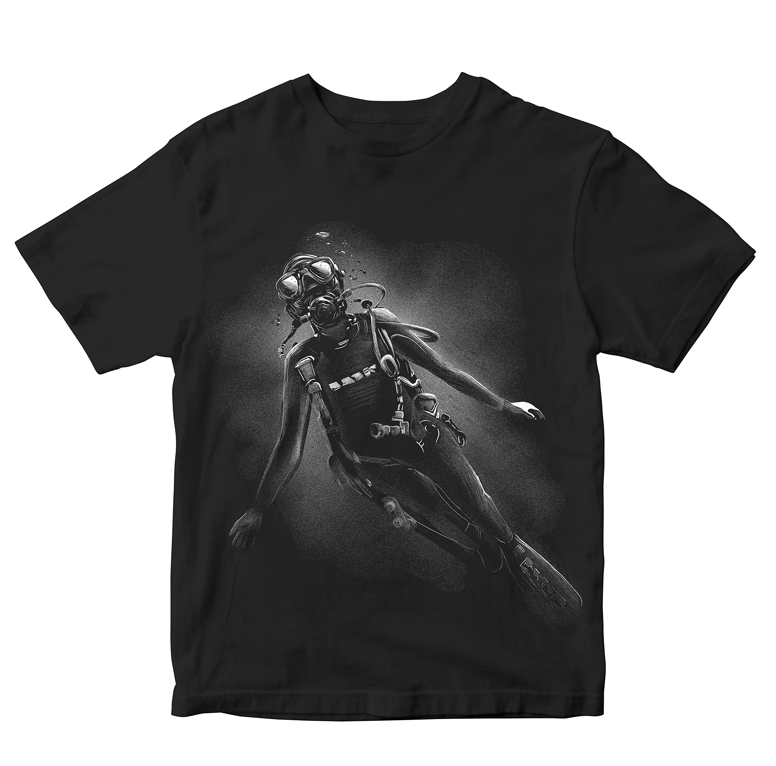 HeybrohKids T-Shirt Scuba Diver - Realistic Illustration 100% Cotton Kids Regular Fit Unisex T-Shirt