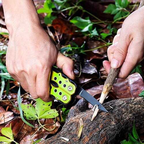 Miniatura 4 de RoverTac Multiherramienta 14 en 1 cuchillo, alicates, destornilladores, sierra, abrebotellas, perfecto para camping, supervivencia, senderismo,