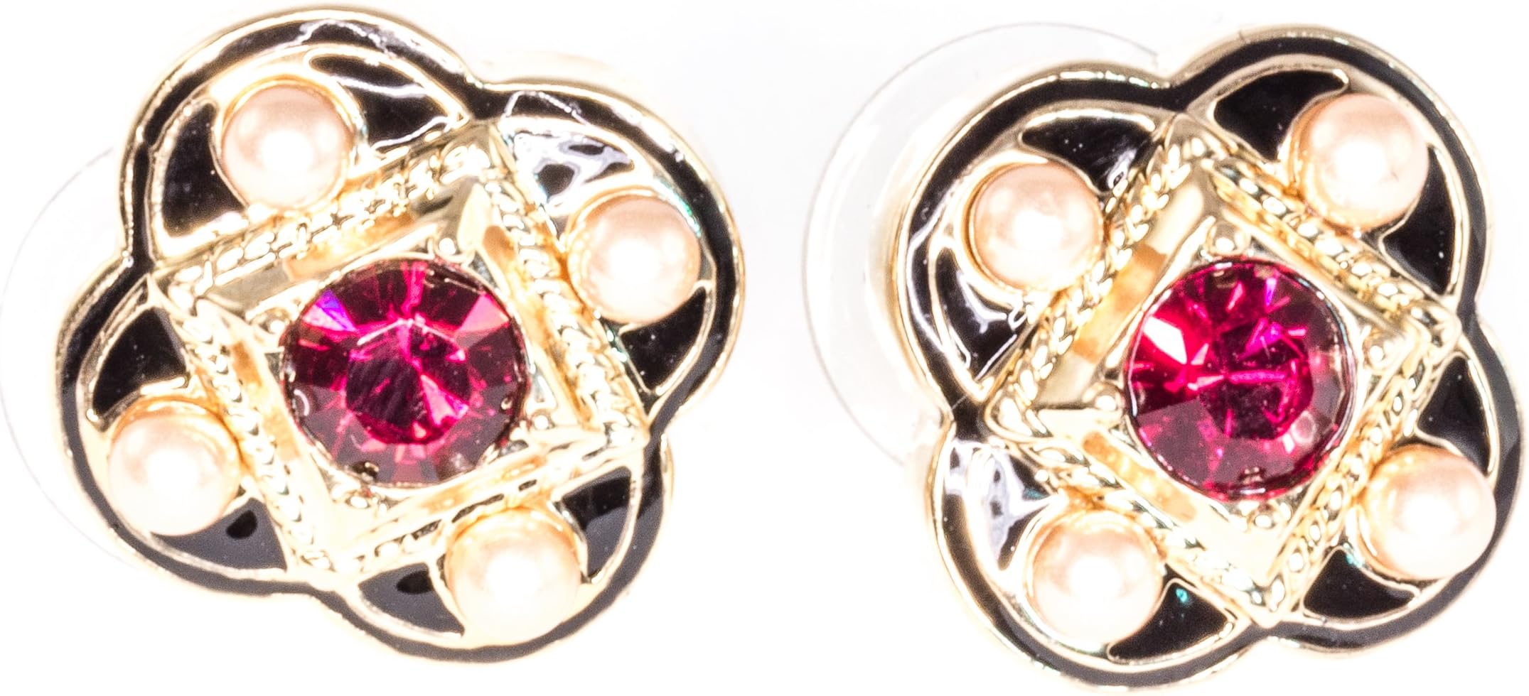 Pugin Medieval Style Cuff Links - Swarovski Crystal - Licensed by V&A Victoria and Albert Museum, London