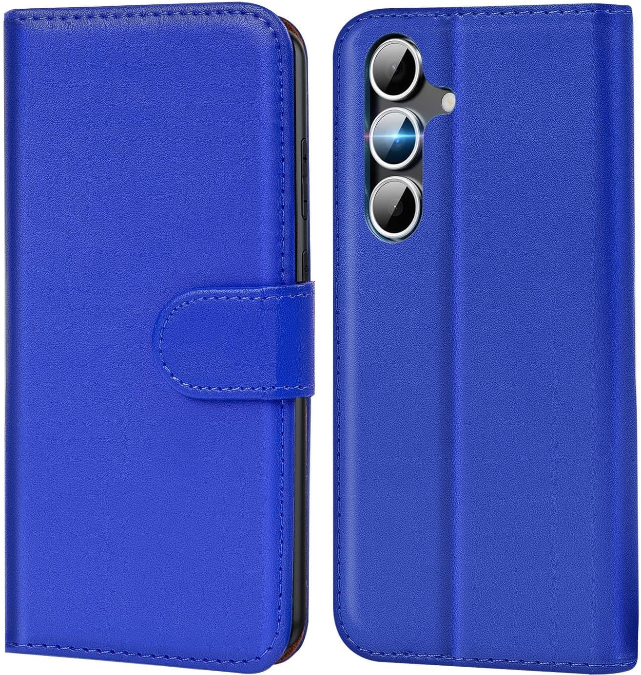 Verco Mobile Phone Case for Samsung Galaxy S25 Case Book Case Flip Cover for Samsung S25 Case [Card Slots/Stand Function] Blue