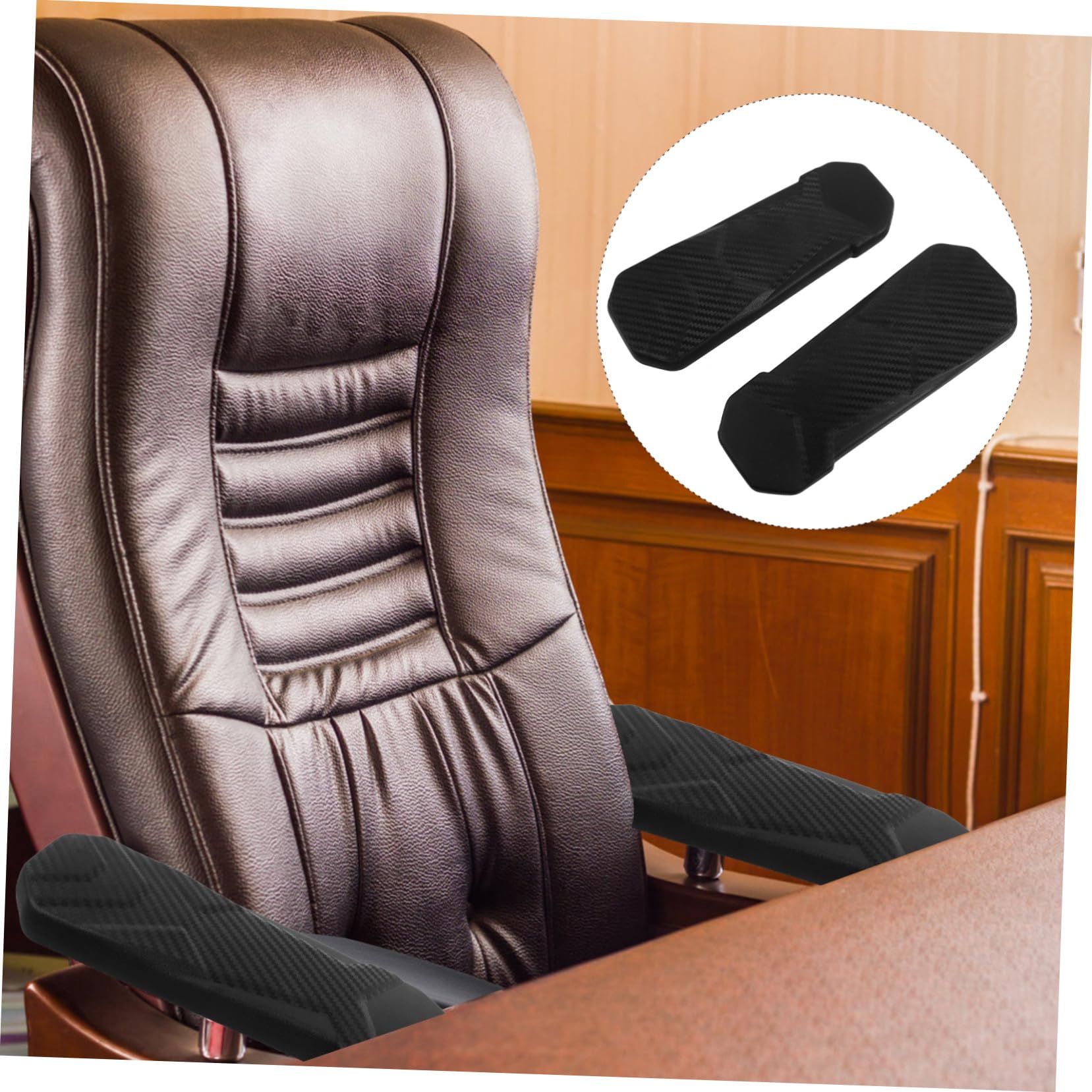 2 Stück Armlehnenpolster aus Robustem für Bürostuhl und Gamingstuhl Bequeme Ersatz Armauflagen Ergonomisch Geformt Passend für Computer und Bürostühle Entlasten Arme bei Langem
