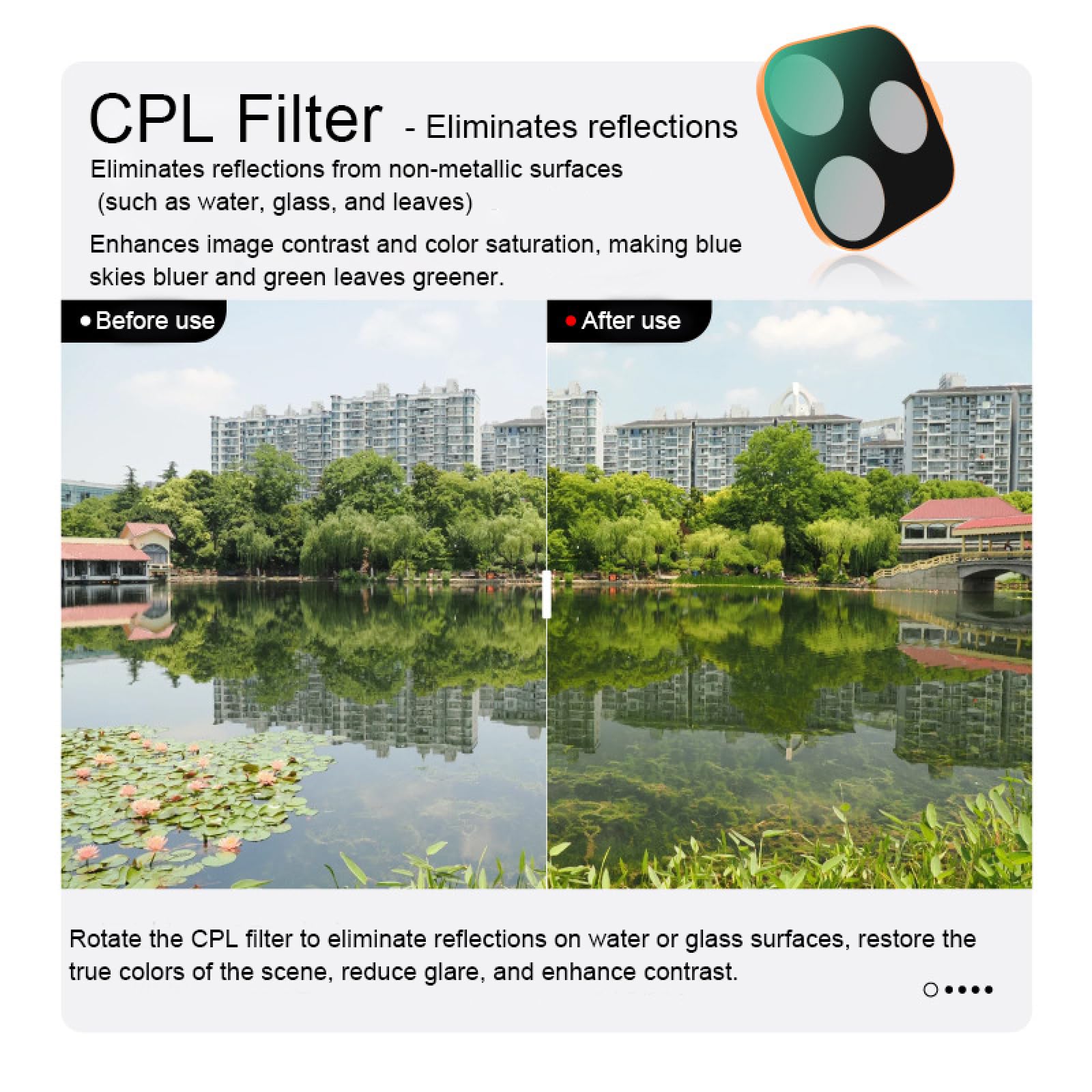 Zestaw filtrów magnetycznych do iPhone 17 Pro / Max, CPL/Black Mist 1/4 / UV Optical Glass Lens Filters Anti-Fingerprint, przenośne filtry obiektywu aparatu (do iPhone 17 Pro Max Silver)