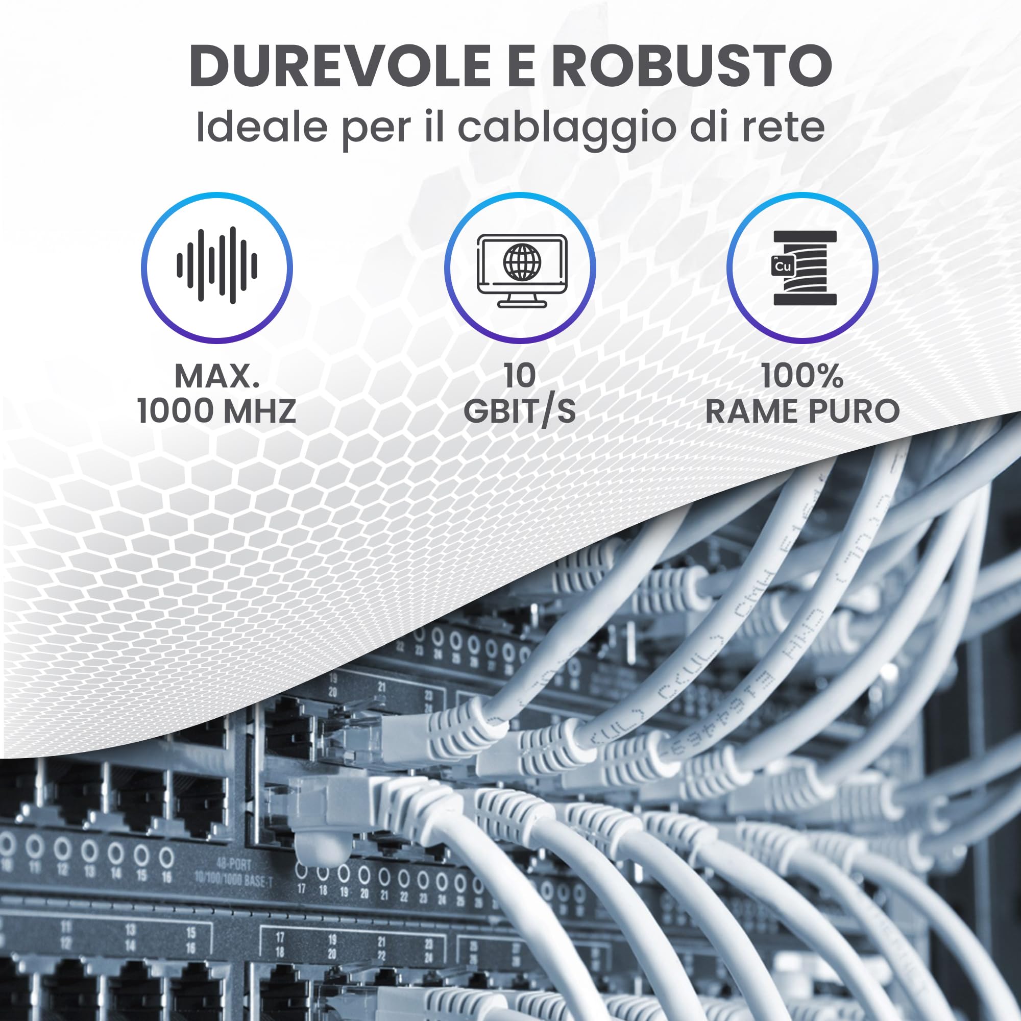 EXTRALINK Cavo Ethernet Esterno 50m CAT6 LAN F/UTP Schermato – 100% Rame Puro, Compatibile PoE, Guaina PE Resistente ai Raggi UV, Impermeabile e Durevole per Esterni