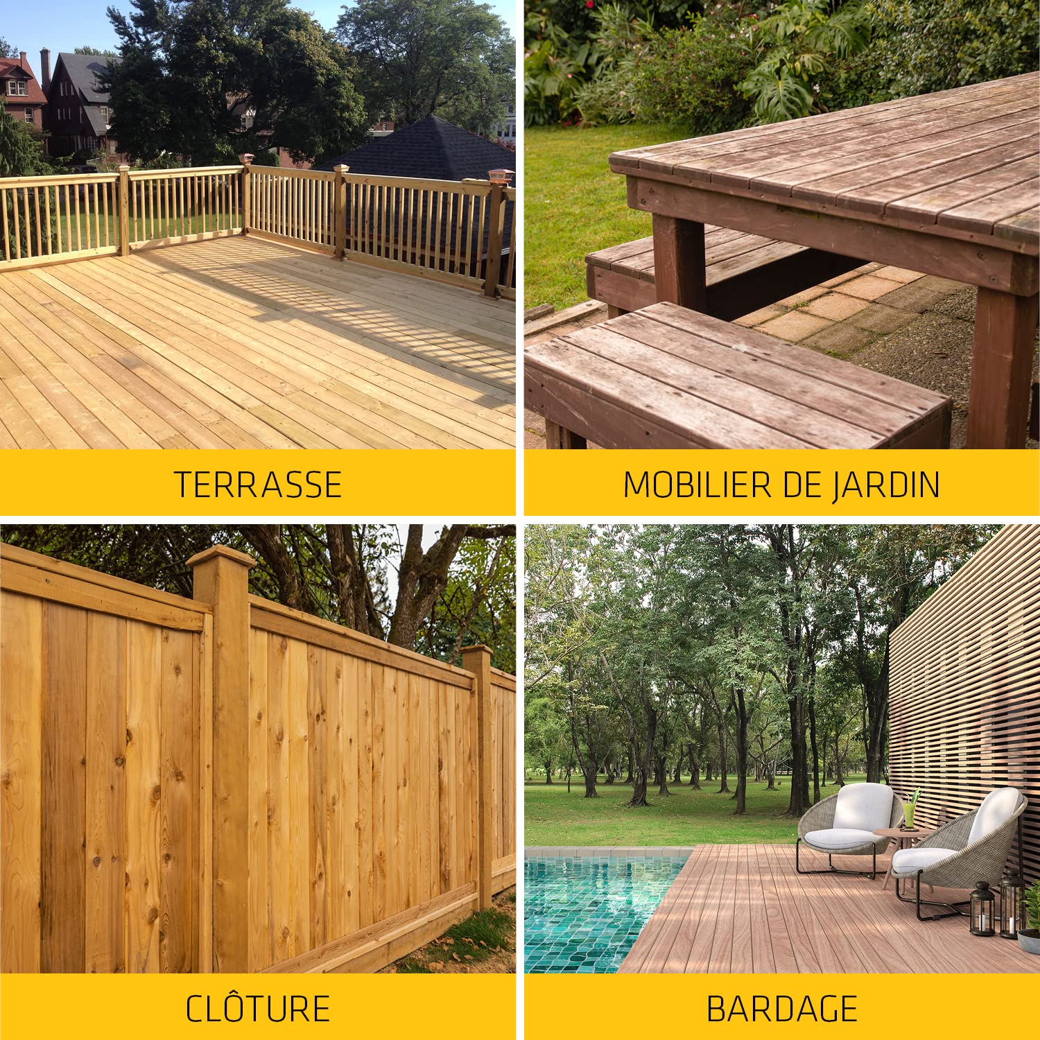 SIKA - Nettoyant dégriseur bois - Sikagard 104 - Tous types de bois - Toiture, façade, sol, mobilier de jardin, clôture, bardage - Ravive les couleurs du bois - Prêt à l'emploi - Pour 20 à 50m2-5L