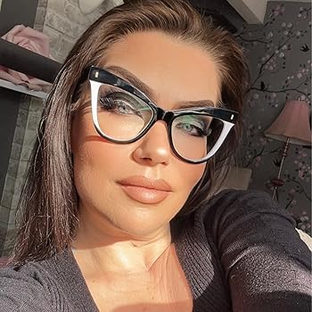 Zeelool Women's Chic Acetate Oversized Cat Eye Glasses Two