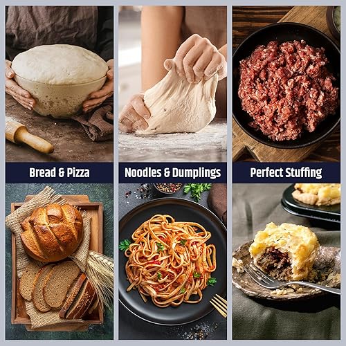 Miniatura 6 de Razorri Máquina de masa eléctrica, mezclador de masa doméstico de 6.5 cuartos de galón con función de fermentación, sincronización de