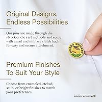 Vista 15 de SHOP AWARDS AND GIFTS Enamel Lapel Pins for Students Appreciation Reward Teacher Supplies Employees, Pack of 12, 3/4 Inch