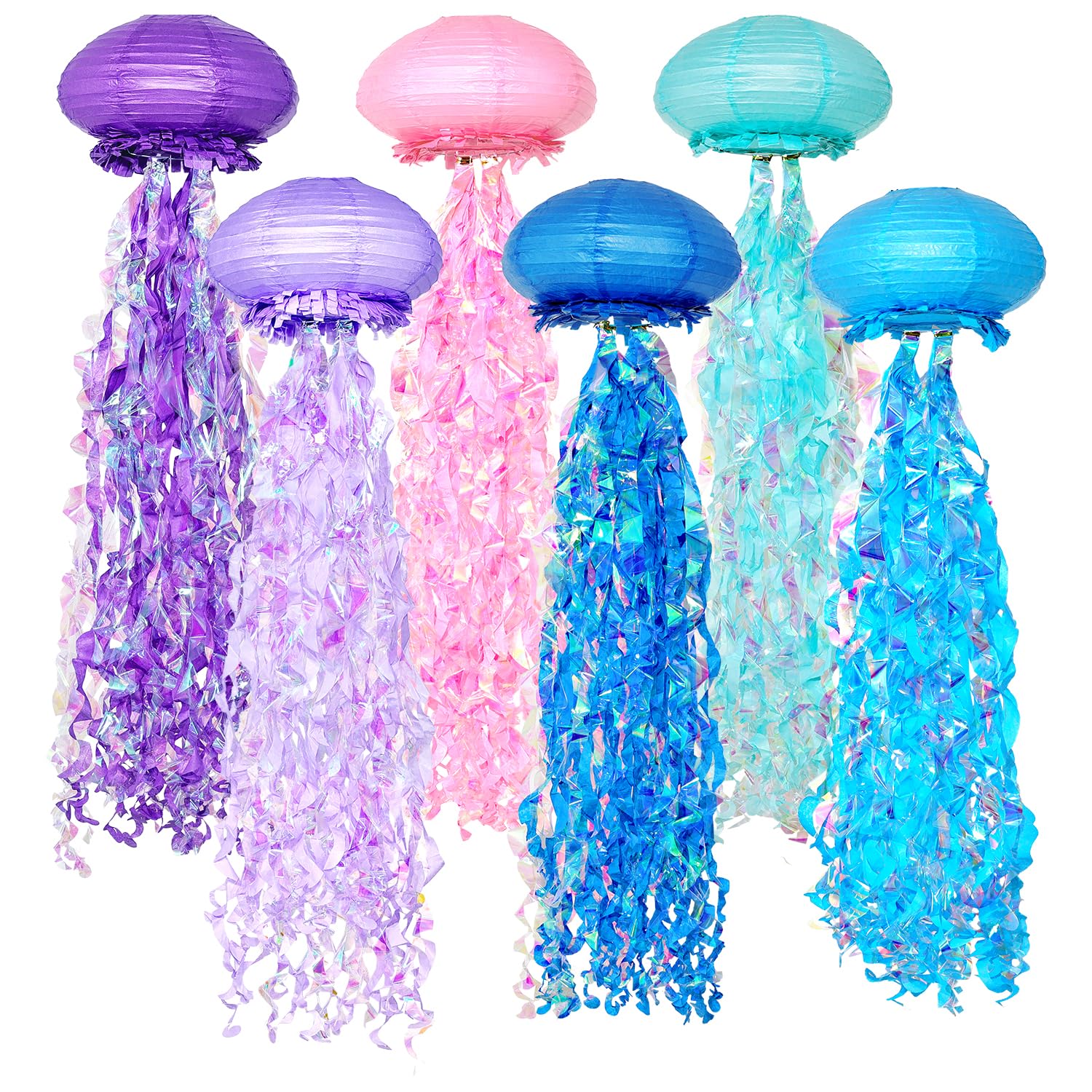 Blue Jellyfish Paper Lanterns - Under the Sea Party Decor -13