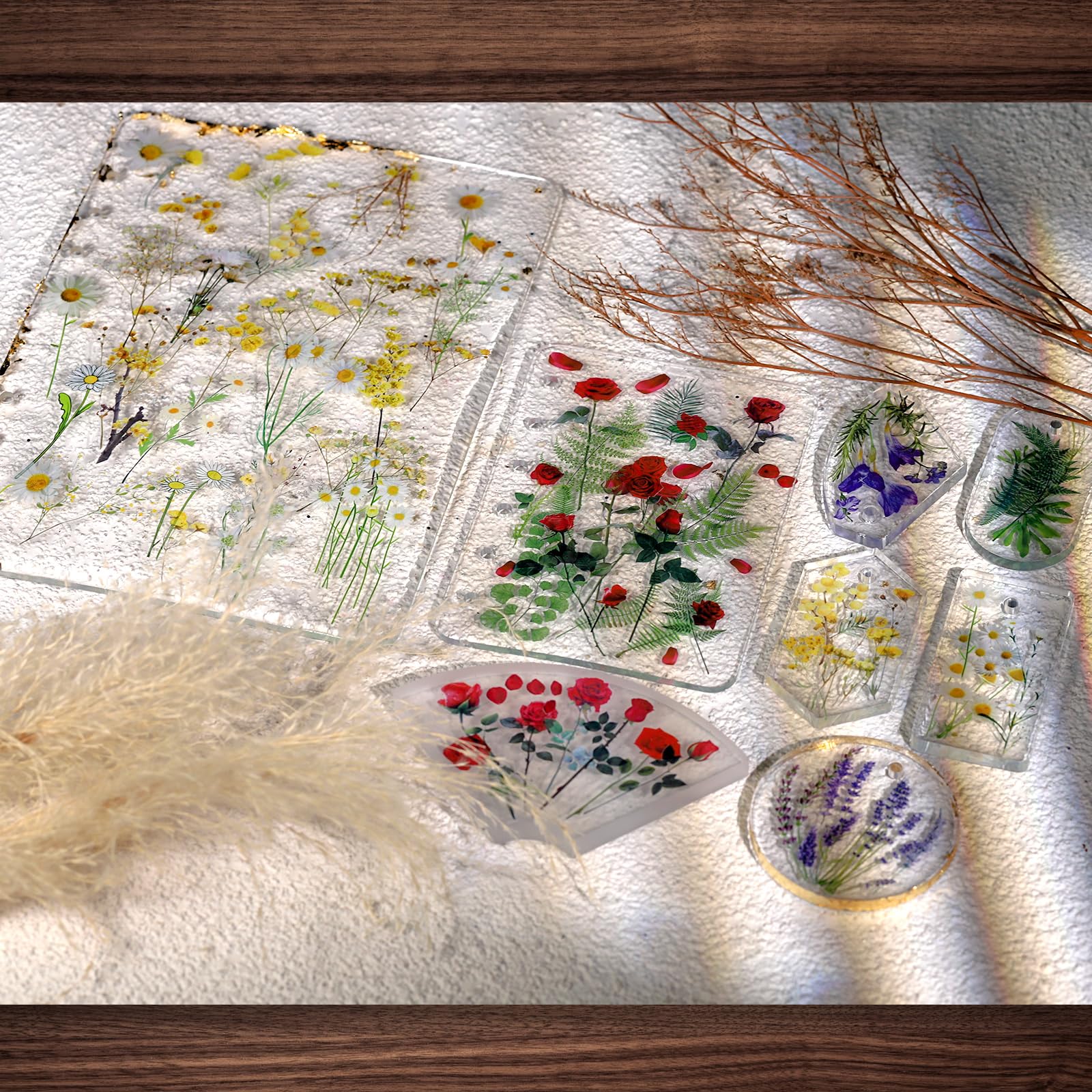 YGDZ Flower Stickers - 36 Sheets 520PCS Natural Transparent Floral Stickers for Scrapbooking, Journaling & Decorating - Image 4