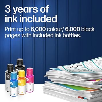HP Smart Tank 5107 All in One Printer | Perfect for Home | Colour | Wireless | Print, Scan, Copy | Refillable | Includes up to 3 Years of Ink | Smart Buttons | Easy Setup | Reliable Wi-Fi