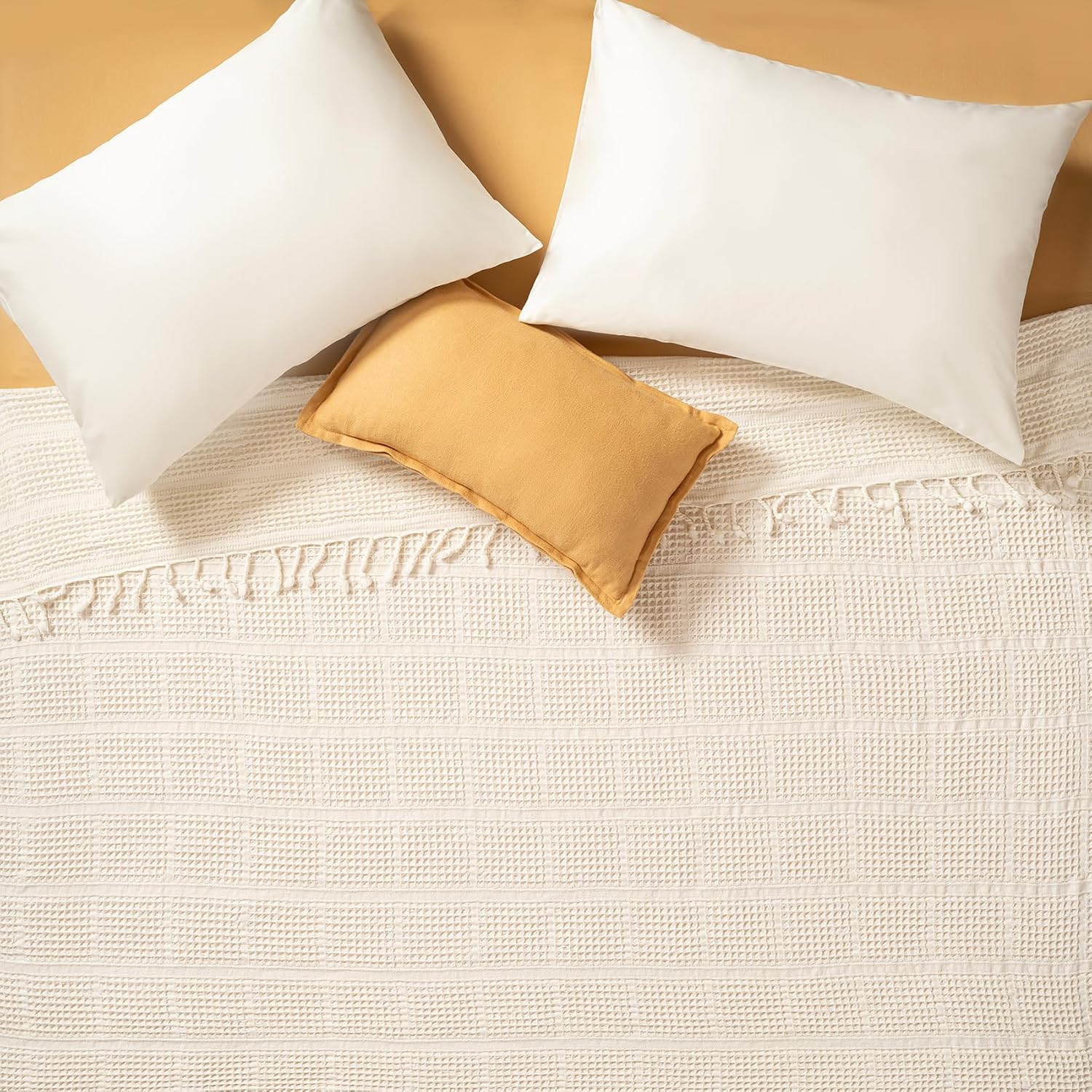 Solıd Ekru Kıng Sıze Tencel - Cotton Pike