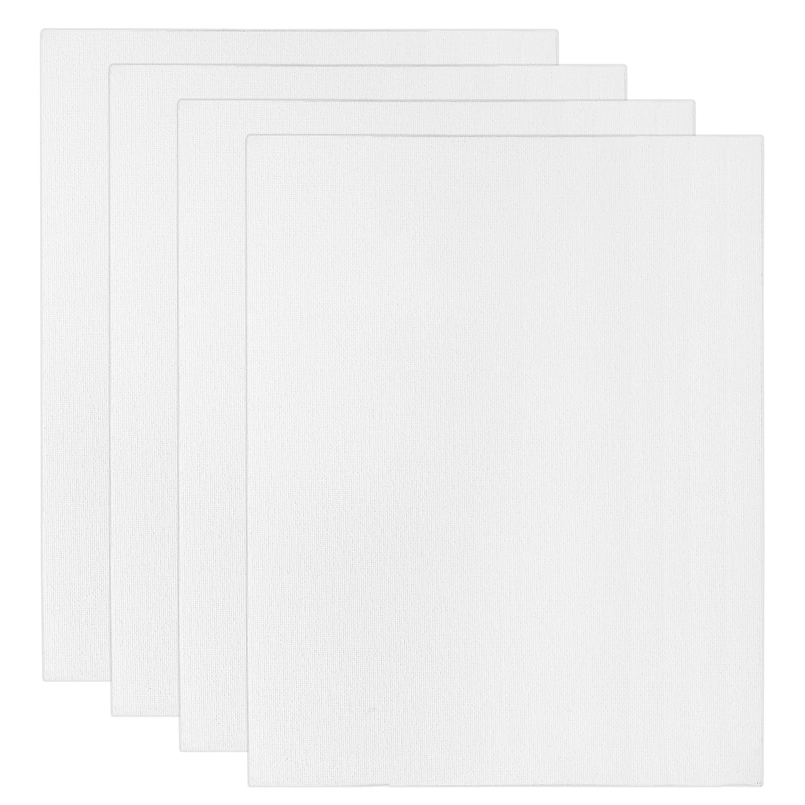 PATIKIL 12x9 Canvas Boards for Painting 4Pack 100% Cotton Rectangle Triple Primed Stretched Blank Canvas Panel for Acrylic Oil