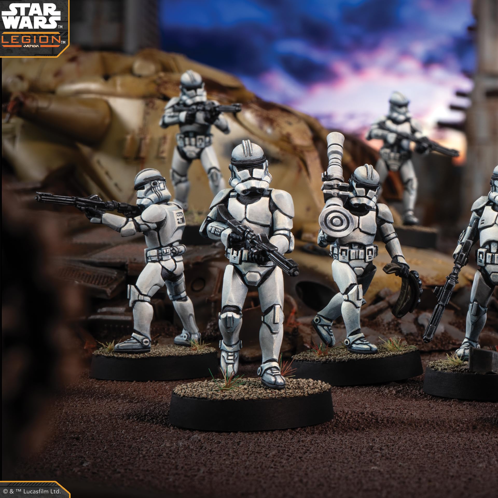 Asmodee, Star Wars : Legion - Clone Trooper Marksmen, Extension, Atomic Mass Games, Tabletop, 2 Joueurs, 14+ Ans, 120-180 Minutes, Allemand, Multilingue