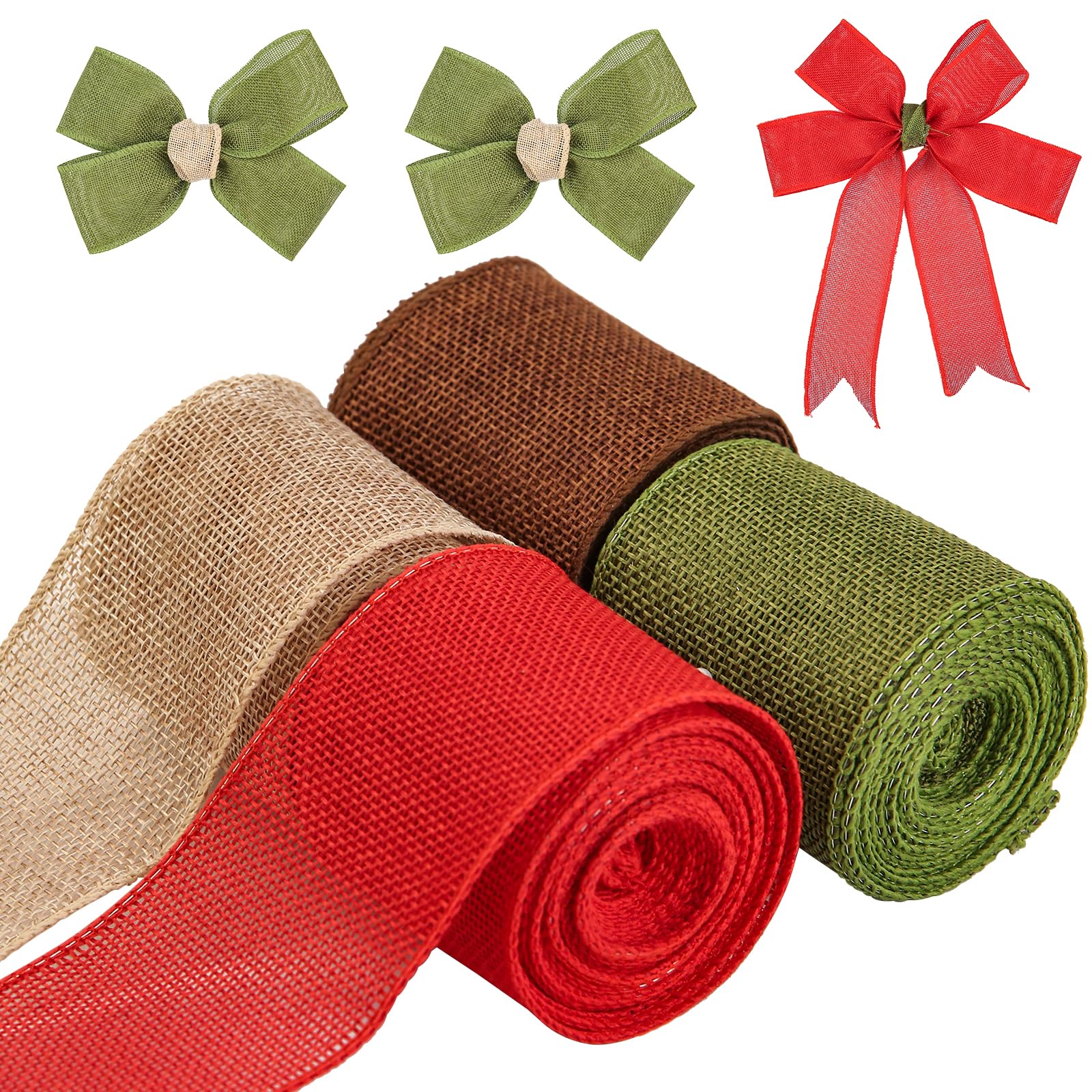 Snapklik.com : 4 Rolls 20 Yards Christmas Ribbon 2.5