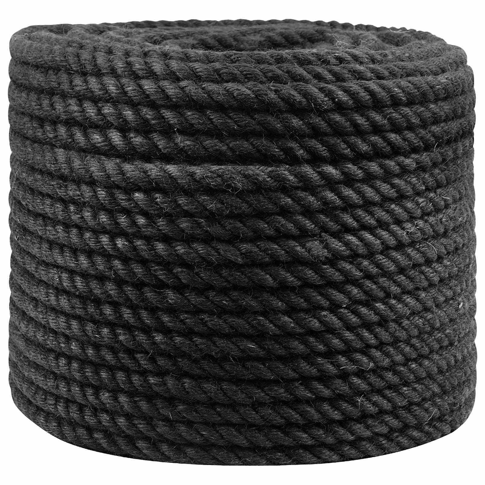 vidaXL Jute Rope 12 Black 100% Tossa Jute Natural Rope Garden Twine Versatile Jute String Craft String for Indoor Outdoor Rustic Multi Use