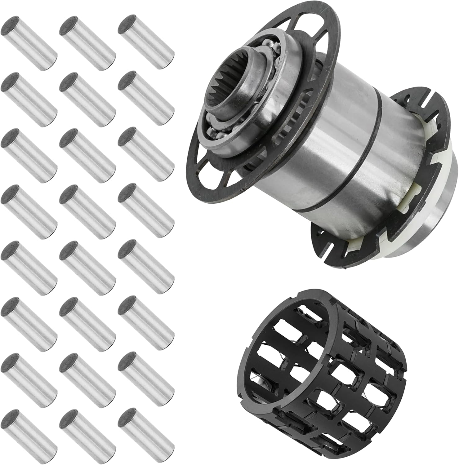 Caltric Front Differential Output and Cage with Rollers Hub Compatible with Polaris Scrambler 1000 MD 2016-2017 / Sportsman 850 2021-2024 / Sportsman XP 1000 2016-2025