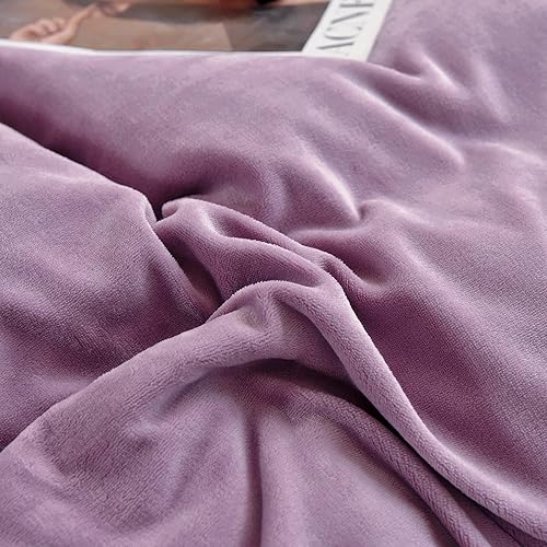 Miniatura 7 de LweiPsqLin Juego de funda de edredón de terciopelo tamaño Queen, funda de edredón de franela sólida, 3 piezas, ultra suave, con cierre de cremallera
