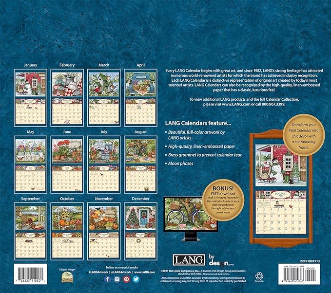 Calendrier Vacinal 2023 Susan Winget, Heart & Home Deluxe Calendar 2022 : Amazon.co.uk