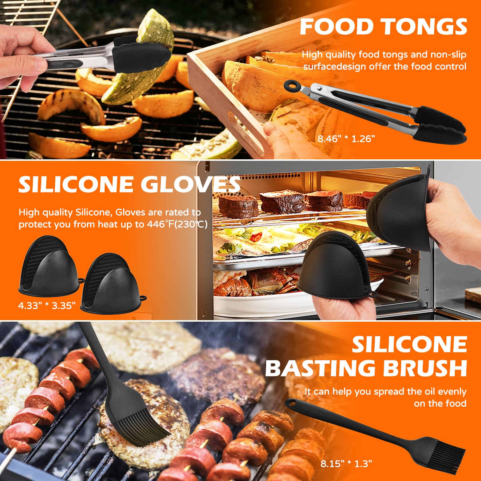 Kit Accessori Friggitrice Ad Aria 119 Pezzi - Stampo Silicone, Griglie E Spiedini Per Ninja Foodi