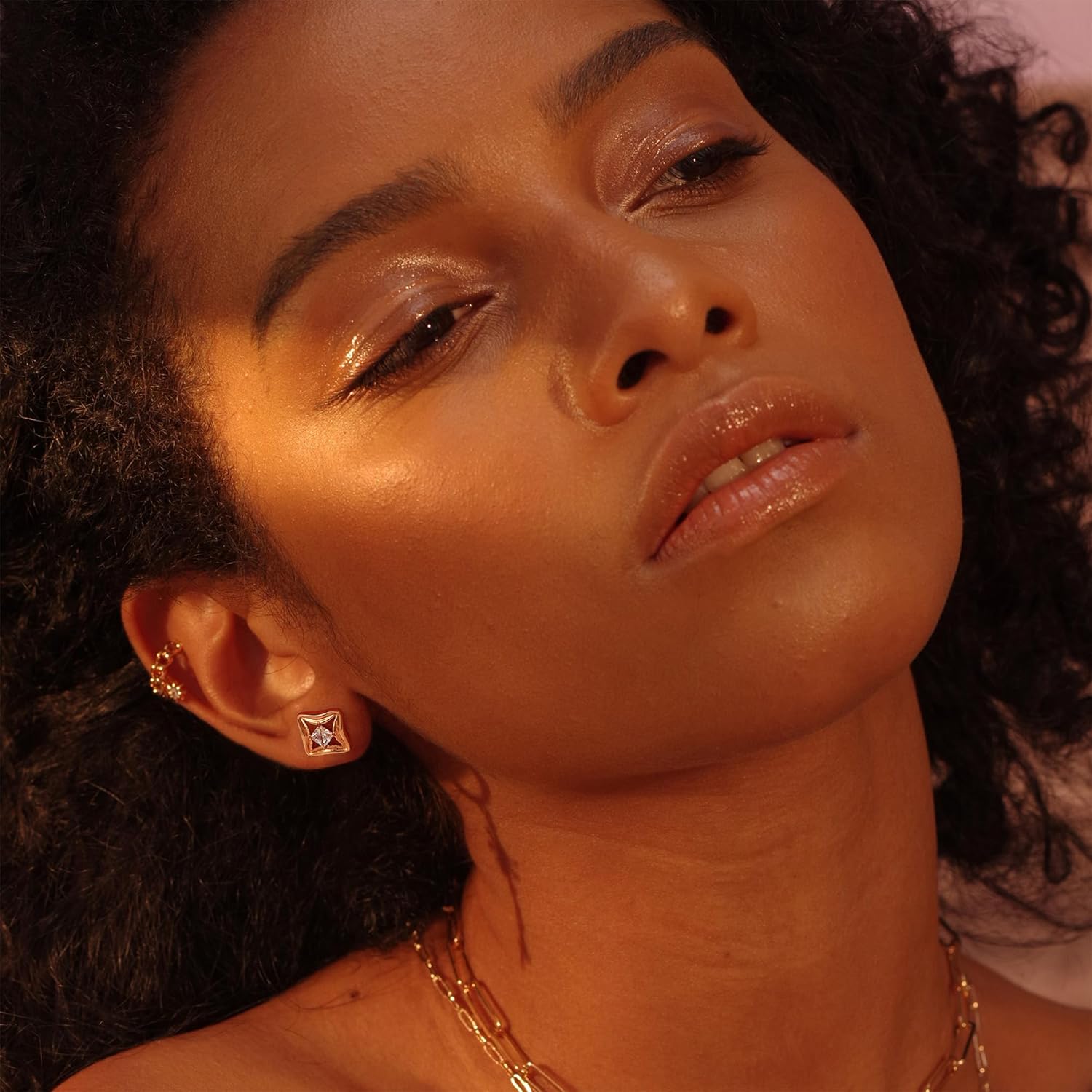 FETTERO Tiny Stud Earrings for Women 14K Gold Plated Earrings Delicate Trendy Earrings Cute CZ Star Studs Earring for Everyday Wear Hypoallergenic Earrings for Women Gold Jewelry Gifts - Image 3