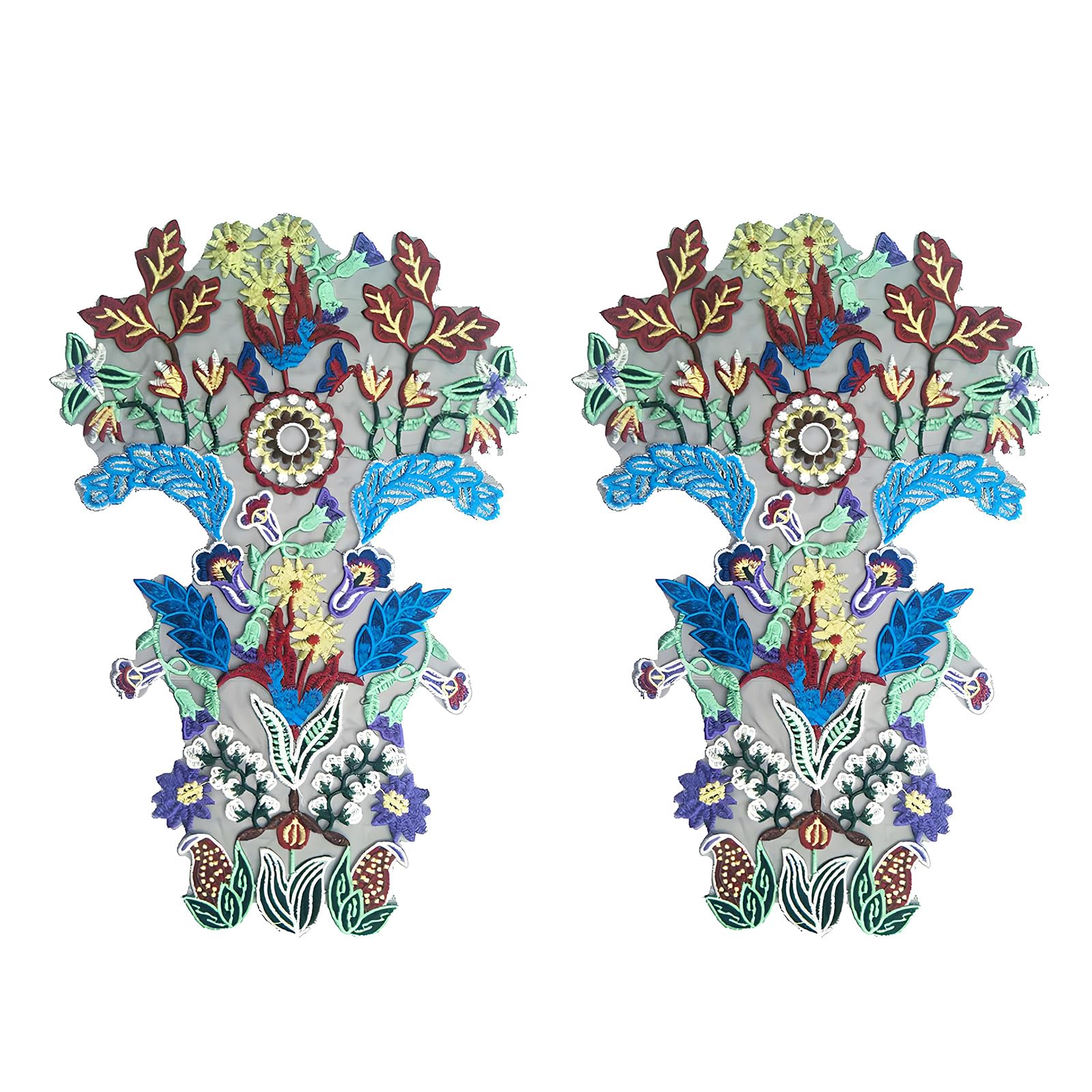 carotoe Textile Accent Embroidered Applique, Floral Sew-on Design for Clothing Embellishment, Dress Styling Floral Embroidery Applique Clothing Embellishment