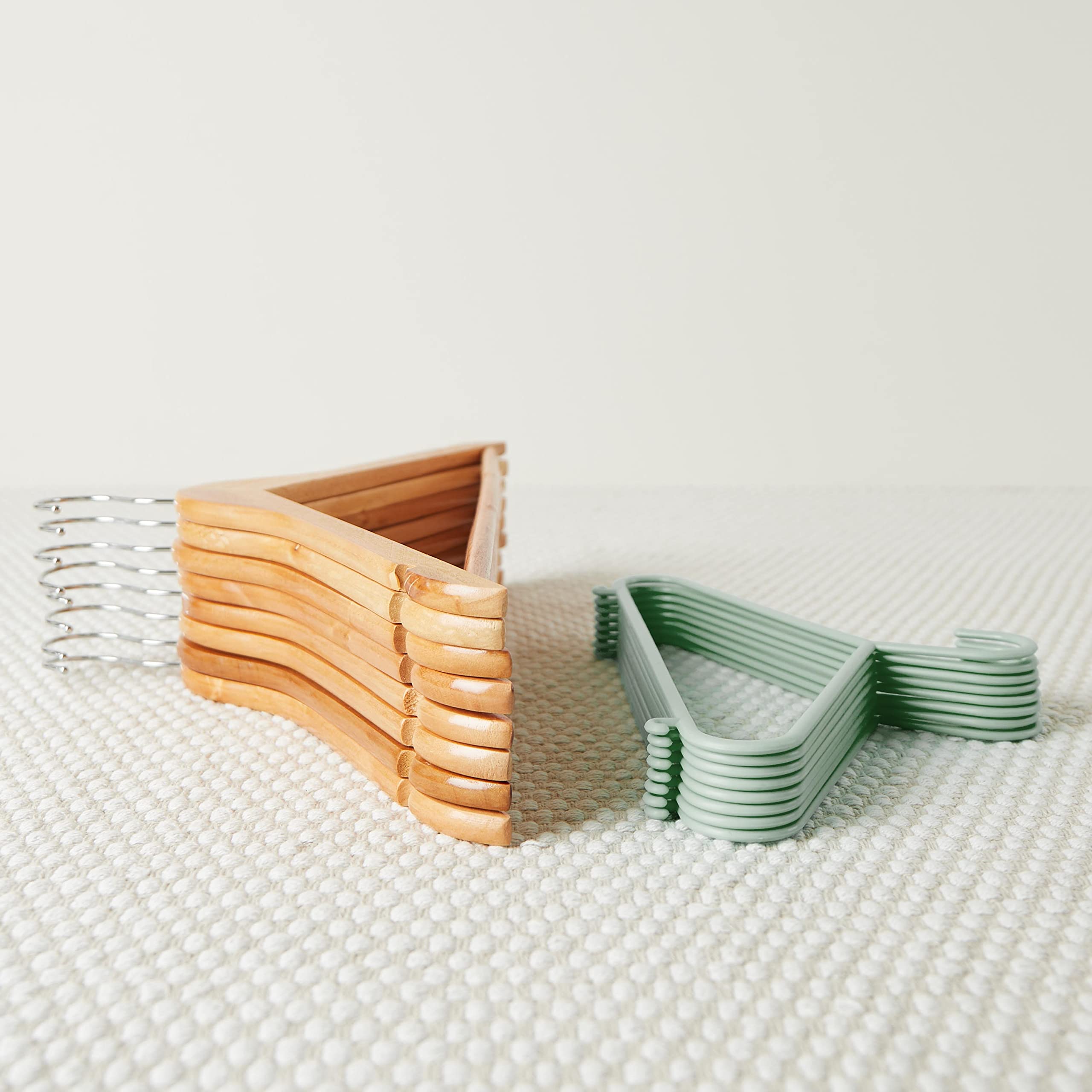 Bieco Grucce appendiabiti per bambini 8 pezzi colore menta 30 cm plastica