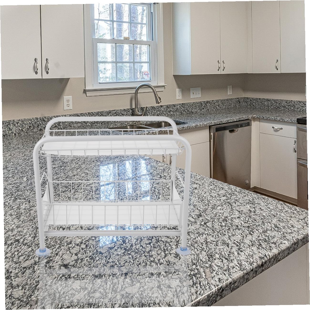Telescopic Storage Rack Kitchen Sink Cabinet Organizer Sliding Drawer Space Saving Sturdy Material