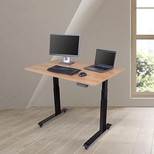 Miniatura 22 de Stand Up Desk Store Escritorio eléctrico de altura ajustable con memoria programable (marco blanco/parte superior blanca brillante, 48 pulgadas de