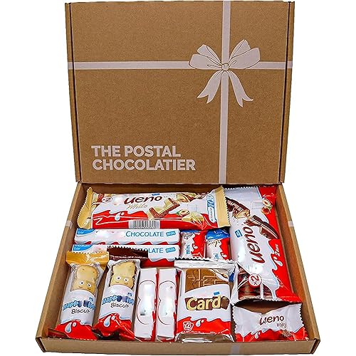 Chocolate Bueno Gift Box Hamper, Letter Box Friendly, Perfect for Presents, Surprises and Special Occasions, Bueno, Happy Hippo, Kinder Cards, The Postal Chocolatier - Medium Gift Box