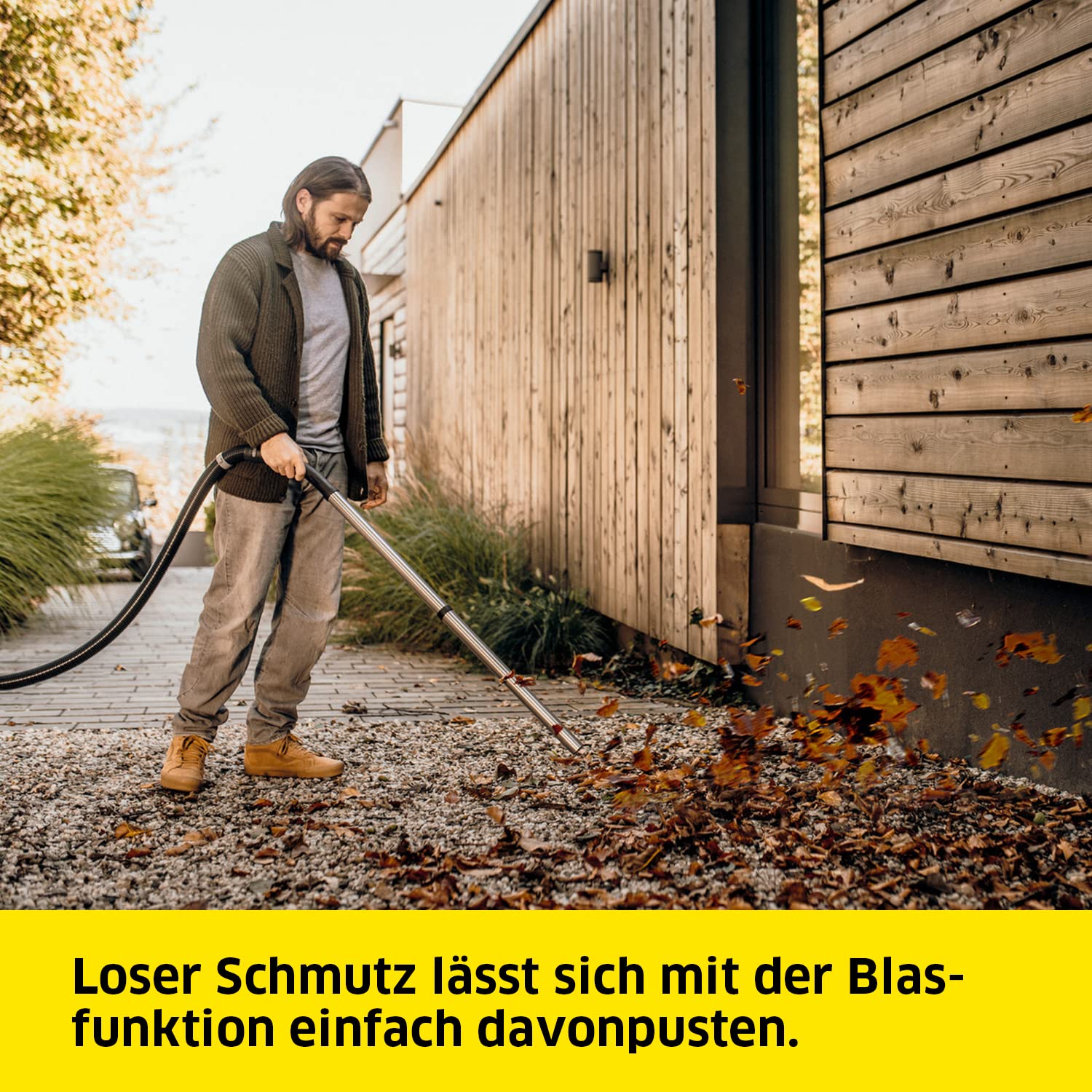 Kärcher Nass-/Trockensauger WD 6 P S V-30/8/35/T, mit extra langem 8 m Kabel & 3,5 m Saugschlauch für maximale Reichweite, inkl. Steckdose, Flachfaltenfilter, Filterbox, 1.300 W, 30l Edelstahlbehälter