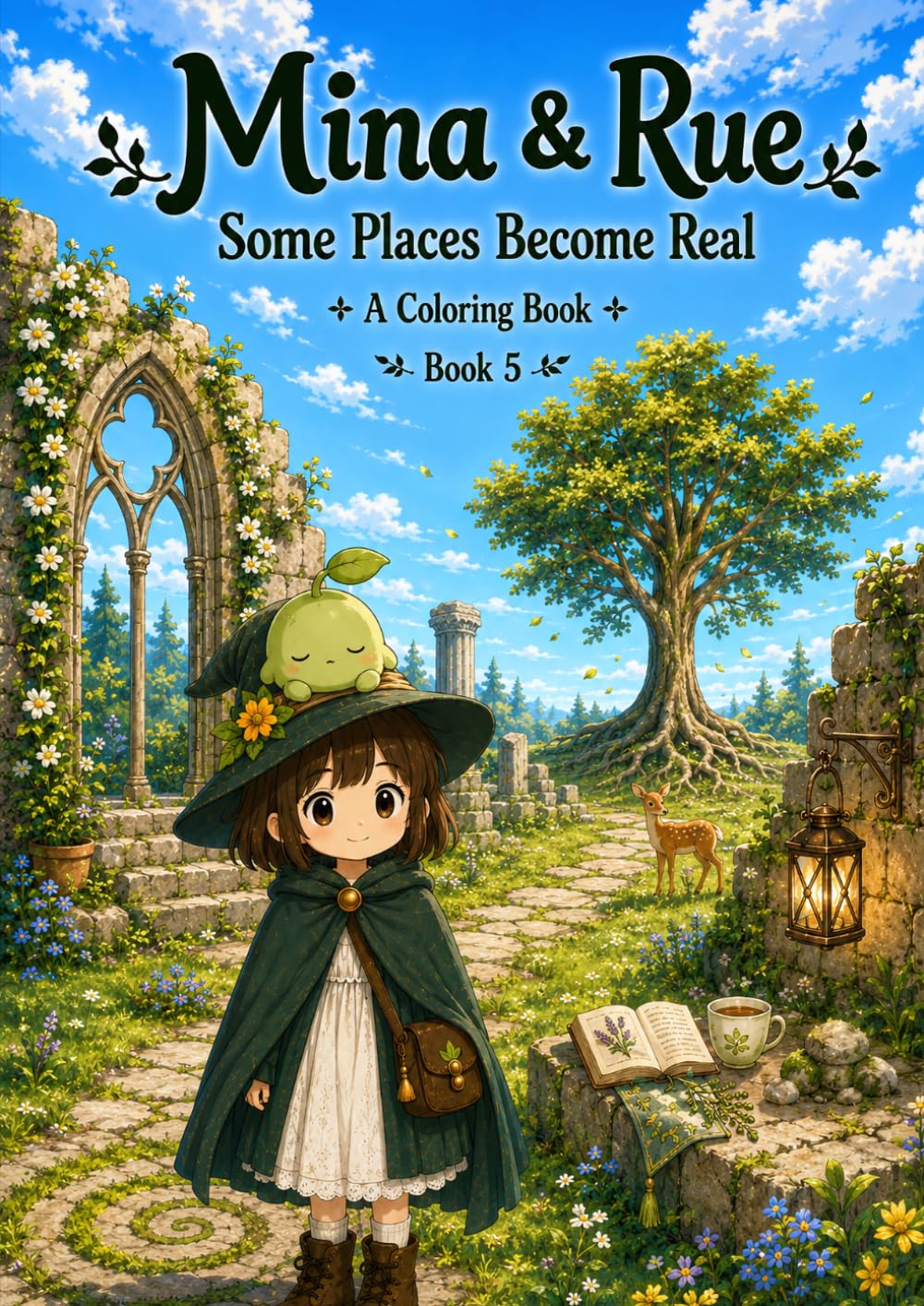 Mina & Rue: Some Places Become Real: A Coloring Book
