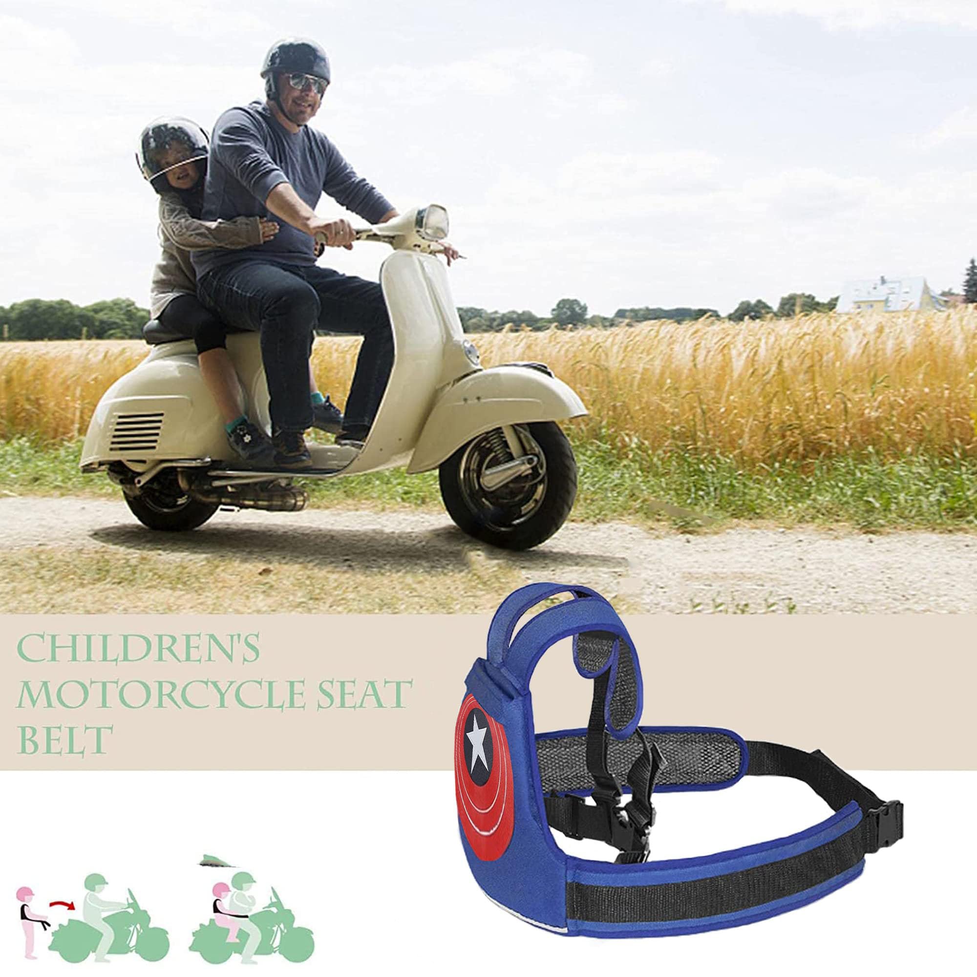 Ceinture de Sécurité Moto pour enfants,Réglable Ceinture pour Enfants de Moto Haute Résistance Harnais Sécurité Harnais Sûreté Bébé Résistance Aux Chutes, pour Garçons Filles âgés de 2à10 A