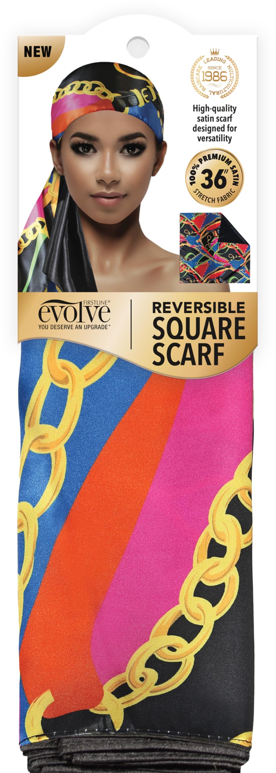 Evolve Reversible Satin Square Scarf