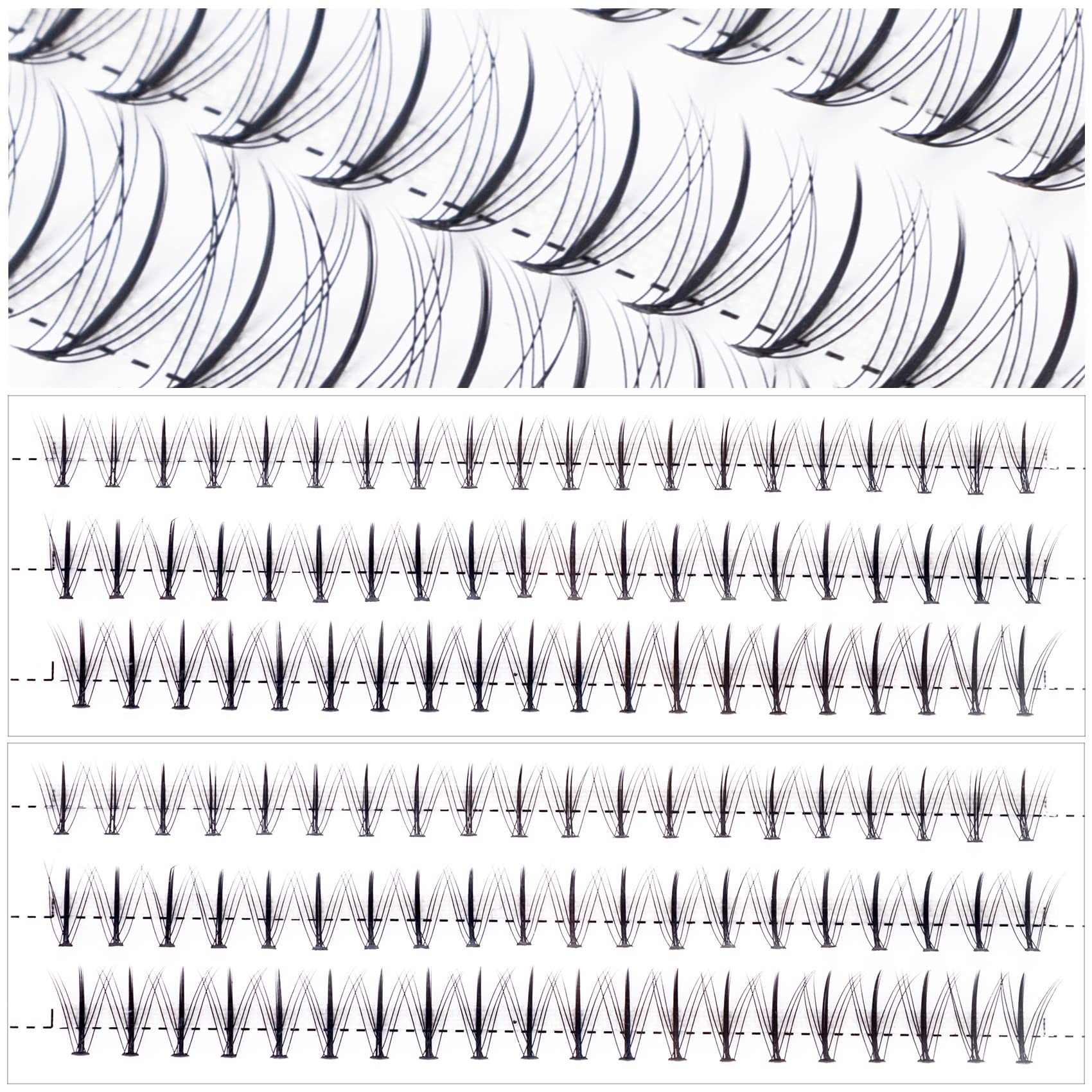120 Cluster 8 9 10 11 12mm D Curl Lash Clusters PAGOW Handmade Cluster Eye Lashes Wispy Fake
