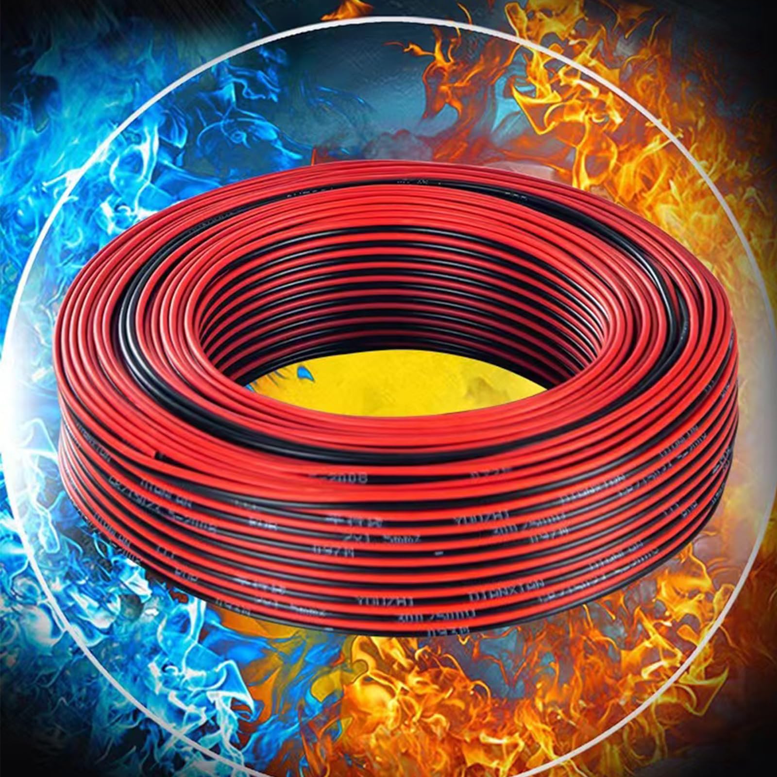 Flexibele Kabel Geïsoleerde Elektrische Kabel, Vertinde Koperen Elektrische Kabel 18AWG 20AWG 22AWG 2-polige zwarte rode Koperen Kabel Verlengstekker (Maat: 20 meter, Kleur: 22 AWG