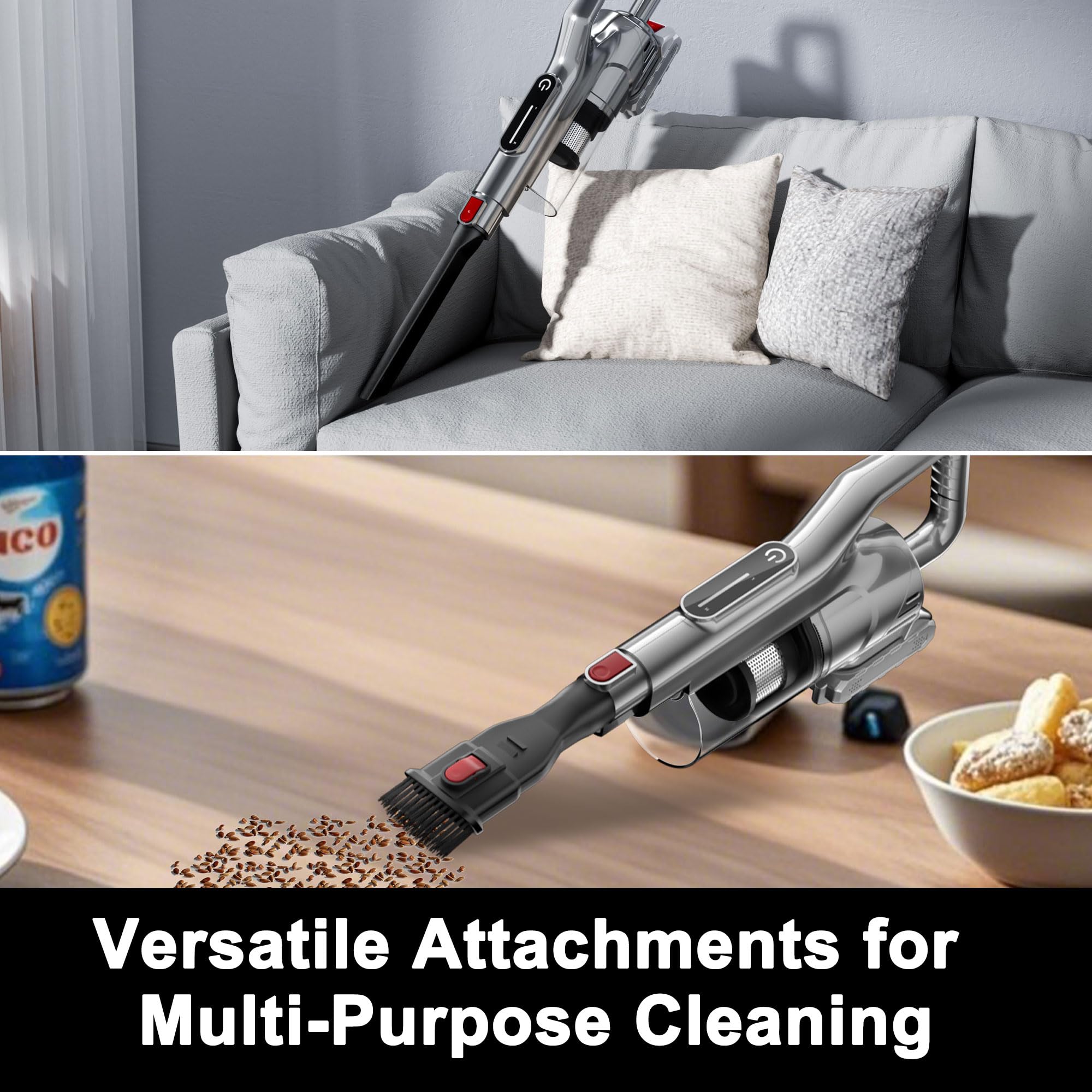 kzxkgxl Cordless Vacuum Cleaner, Lightweight Stick Vacuum