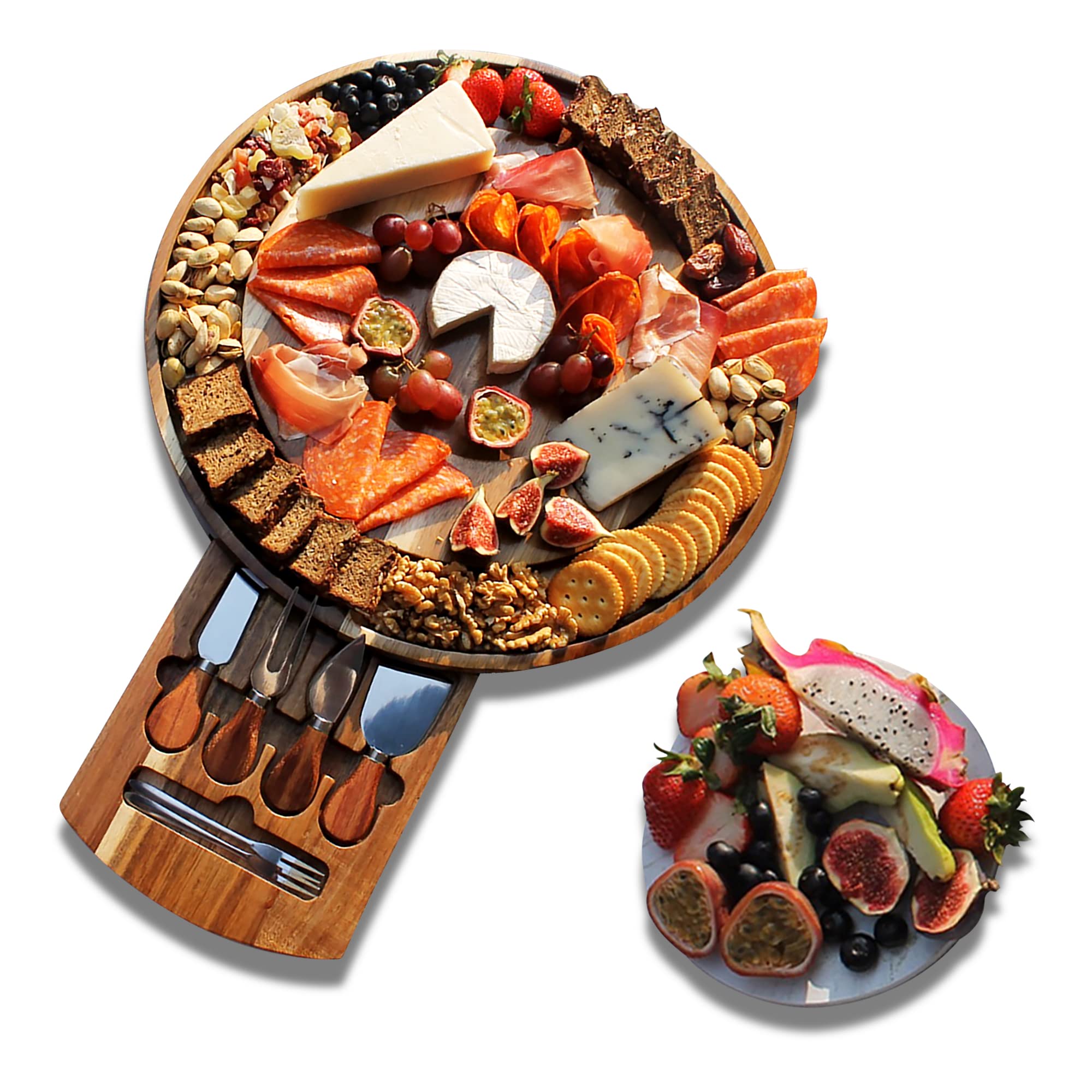 Buy Ksilo Charcuterie Board Set Cheese Board and Set Made from Acacia