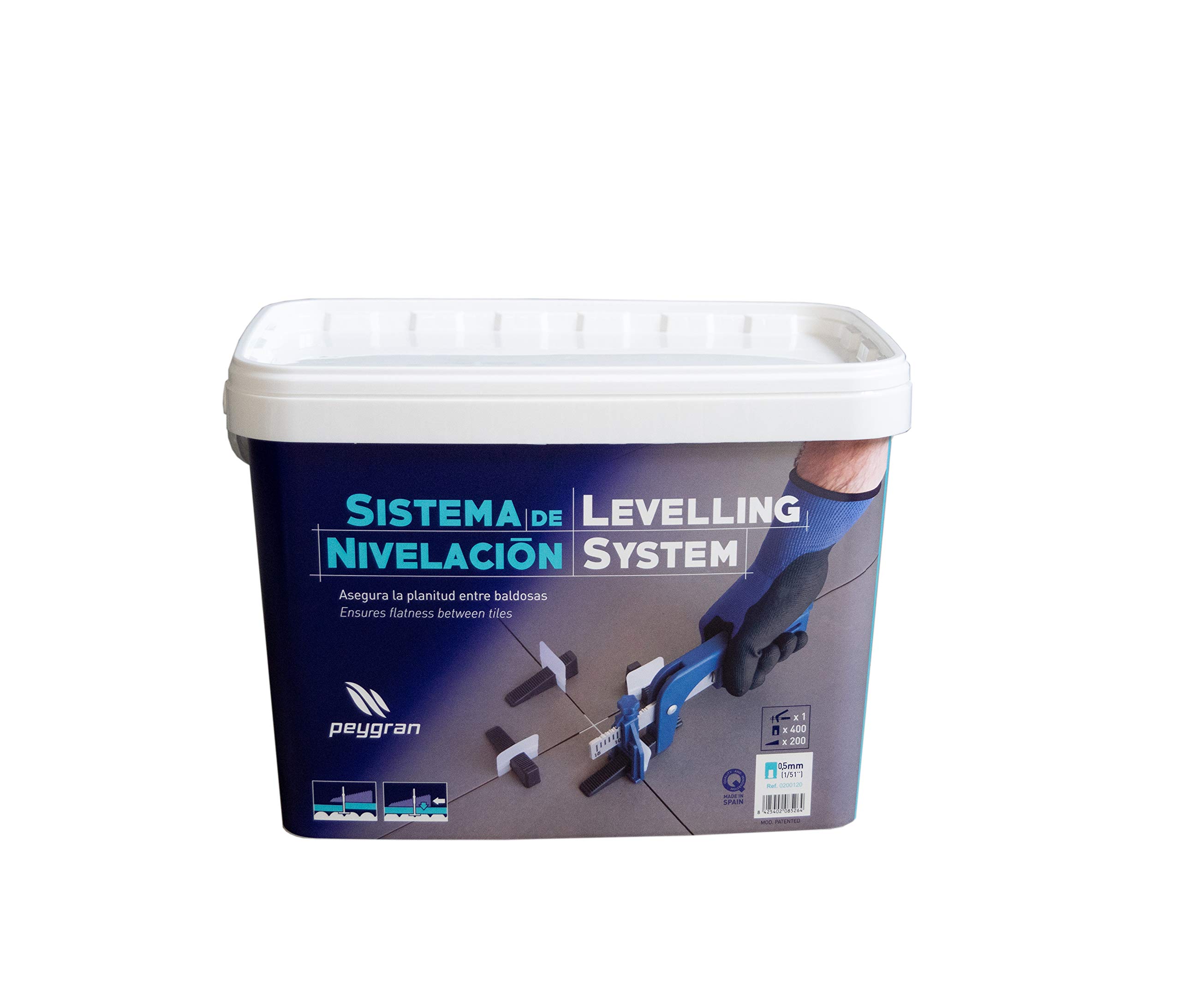 PeygranLevelling System Super Kit 0.5mm 400 Tabs + 200 Wedges + Metal Pliers