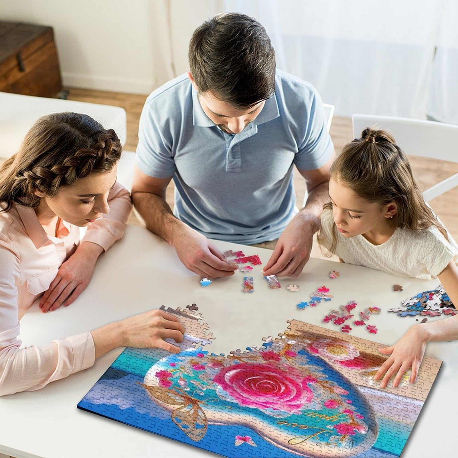 Rose Puzzle Impossible 1000 sztuk Dekoracja domu. Relaks i inteligencja dla dorosłych i dzieci od 12 lat 70 x 50 cm / 1000 sztuk