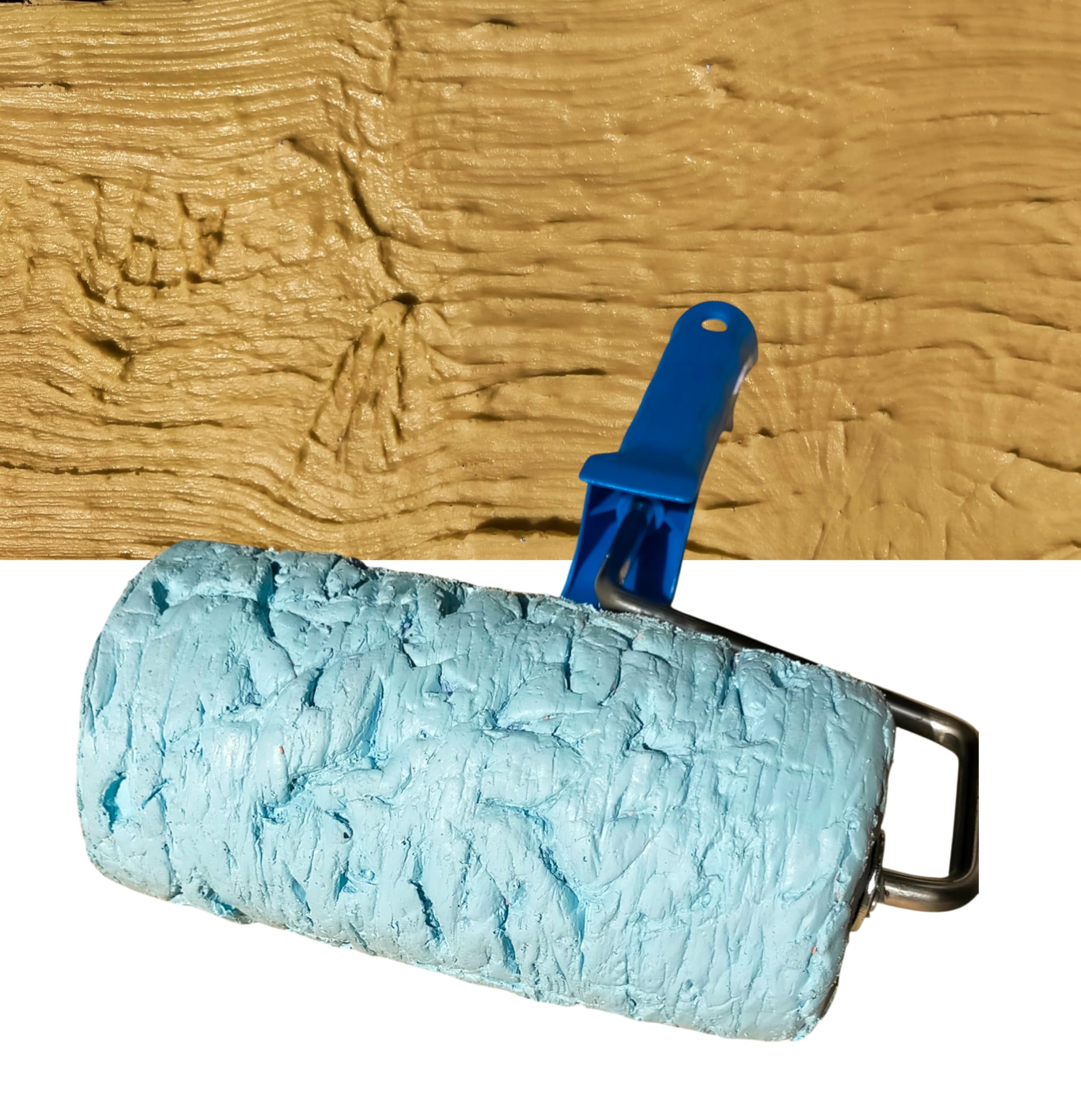 Rouleau pour platre et enduit pour imiter la pierre sans pose de plaquettes