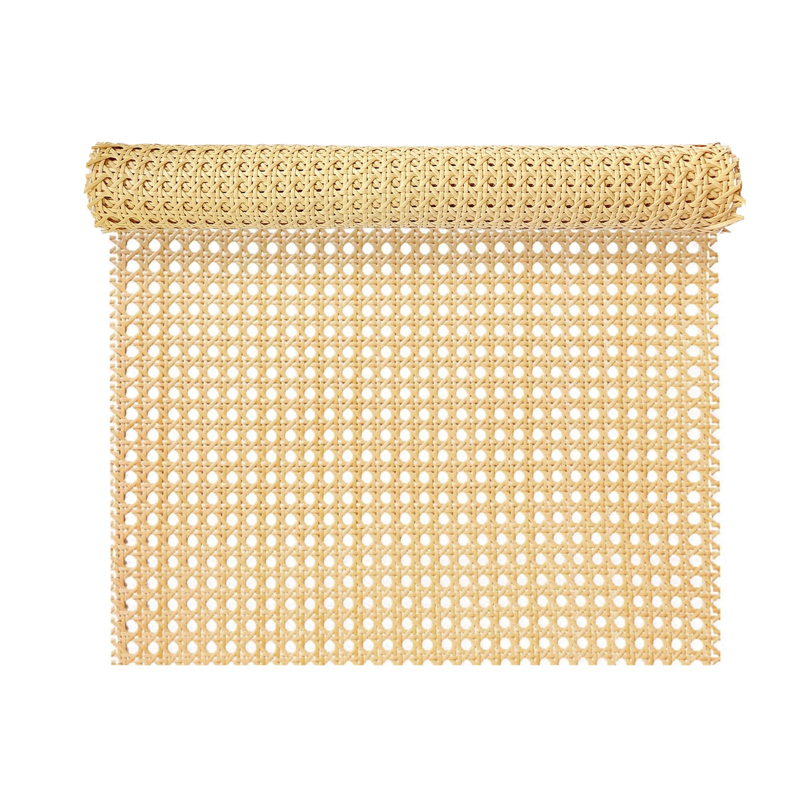 ALLINKIT Rattan Webbing Roll,16 Inch x 3.3 Feet Cane Webbing Roll,PE Plastic Cane Webbing Material for DIY Home Decor Projects,Pre Woven Rattan Mesh for Furniture,Chair,Cabinet,Ceiling,Light Shade