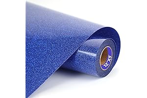 HTVVETUR Glitter Royal Blue HTV Vinyl Rolls