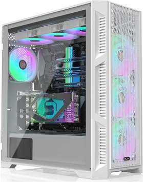 Raijintek PONOS Ultra Mesh Midi-Tower, Tempered Glass - White