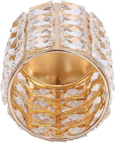 Miniatura 4 de plplaaoo Portalápices para bolígrafos, organizador de brochas de maquillaje, soporte para brochas de maquillaje de cristal, estilo europeo,