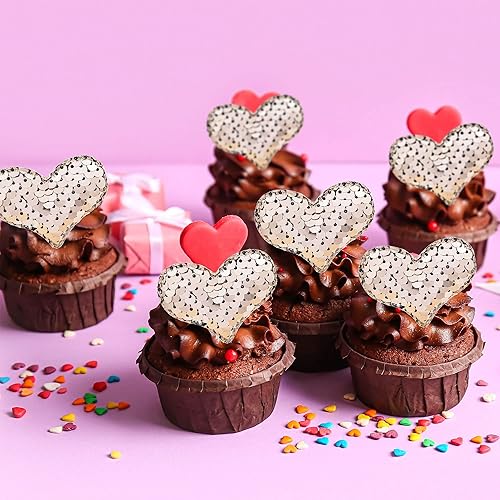 Vista 144 de 36 piezas de decoración de cupcakes para el día de San Valentín, dulce amor, San Valentín, para el día de San Valentín, fiesta de cumpleaños