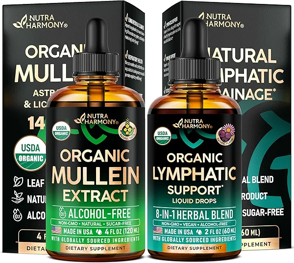 NUTRAHARMONY Mullein Drops & Lymphatic Drops