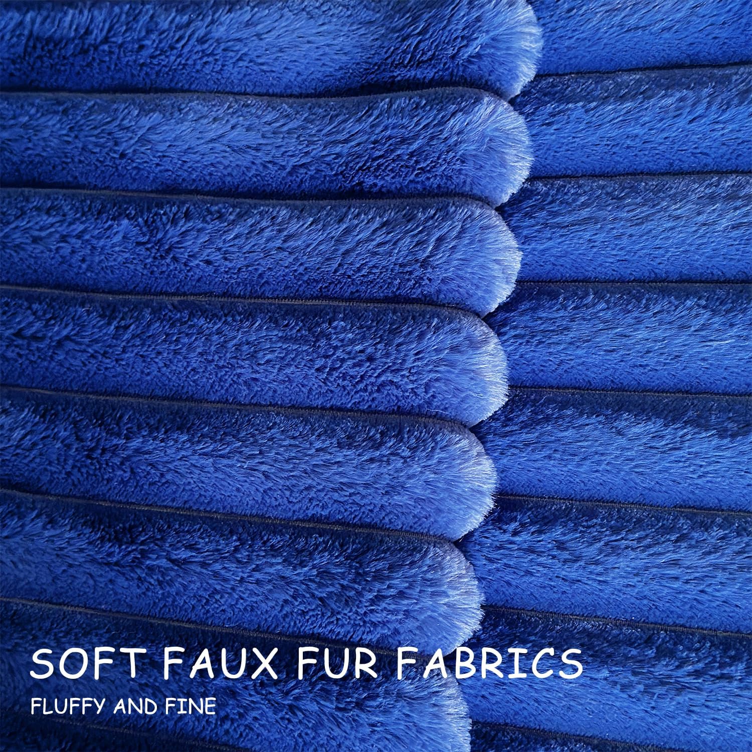 2 Pack 18x18 Pillow Cover Velvet Pillow Covers, Faux Fur Square Throw Pillow Covers for Living Room Decorations Throw Pillow Case, Throw Pillow Cover Cushion Cover for Home Car, Navy Blue - Image 2