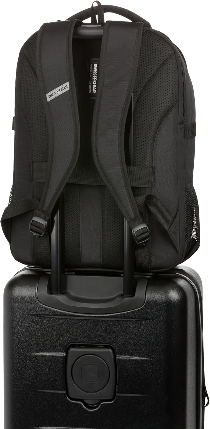 SwissGear Civic Pro Laptop Backpack, Black, 18"x13.25"x7" - Image 7