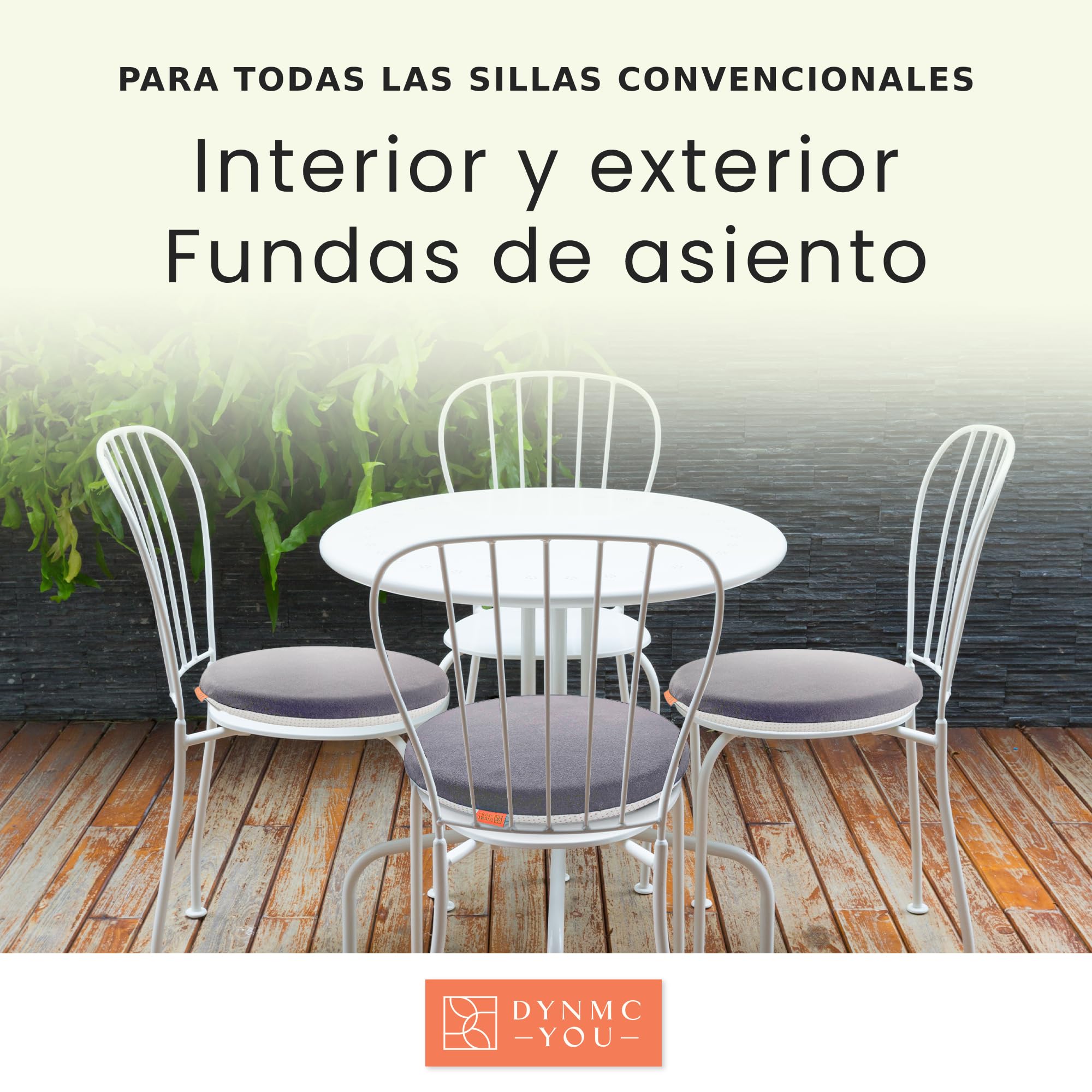Cojin Outdoor para Silla Jardin & Balcón - Cojín Grueso Memory Foam 40x40 cm - Cómodo Antideslizante Estable - Pack de 2 o 4 Unidades Elegible - Comedor Cocina Salón Interior Casa Terraza - OEKO-TEX