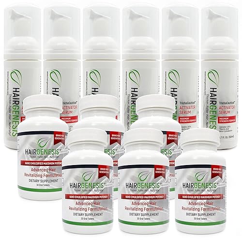 Hairgenesis Suplemento oral profesional nano-habilitado para acelerar el crecimiento del cabello terapia combinada de suero para el crecimiento del